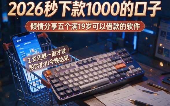 2026秒下款1000的口子,倾情分享五个满19岁可以借款的软件