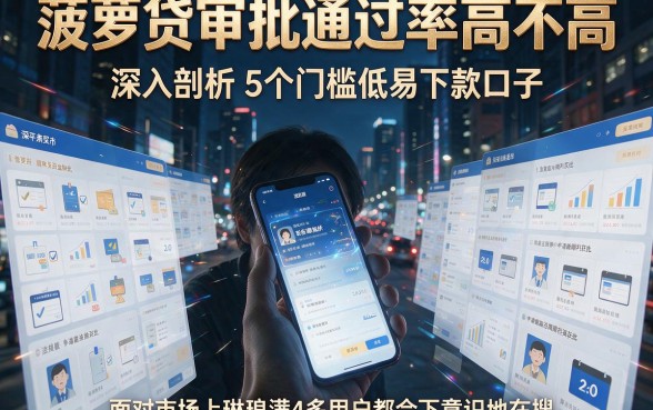 菠萝贷审批通过率高不高,深入剖析5个门槛低易下款口子