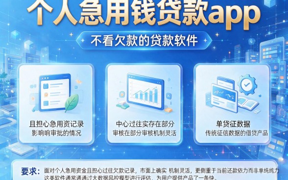 个人急用钱贷款app，归纳五个不看欠款的贷款软件