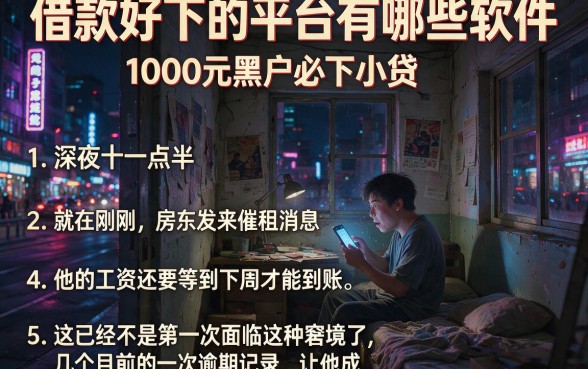 借款好下的平台有哪些软件,条列5个1000元黑户必下小贷