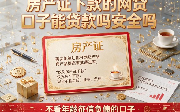 房产证下款的网贷口子能贷款吗安全吗,枚举5个不看年龄征信负债的口子