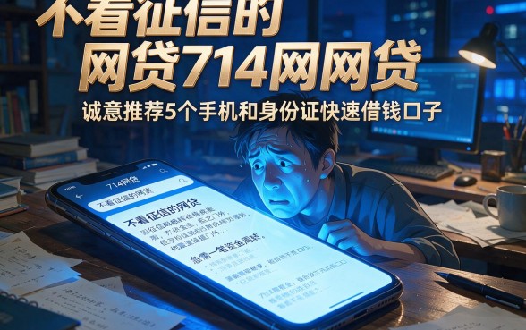 不看征信的网贷714网贷，诚意推荐5个手机和身份证快速借钱口子