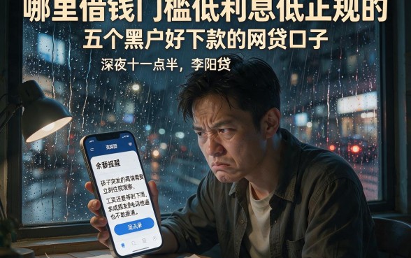 哪里借钱门槛低利息低正规的,汇总五个黑户好下款的网贷口子
