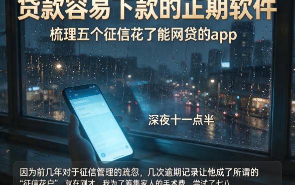 贷款容易下款的正规软件,梳理五个征信花了能网贷的app