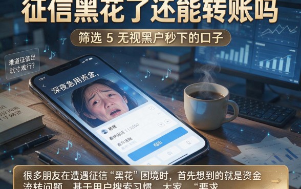 征信黑花了还能转账吗,筛选5个无视黑户秒下的口子