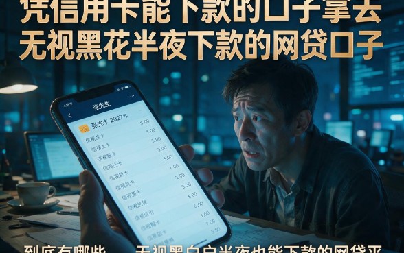 凭信用卡能下款的口子拿去,整理五个无视黑花半夜下款的网贷口子