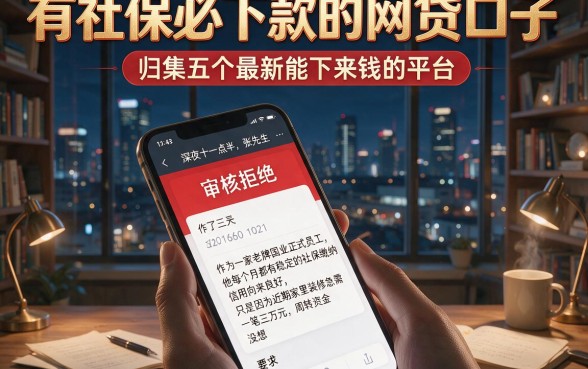 有社保必下款的网贷口子,归集五个最新能下来钱的平台