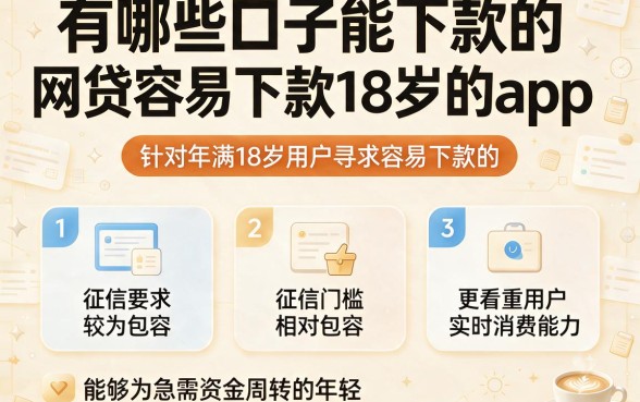 有哪些口子能下款的,整理五个网贷容易下款18岁的app