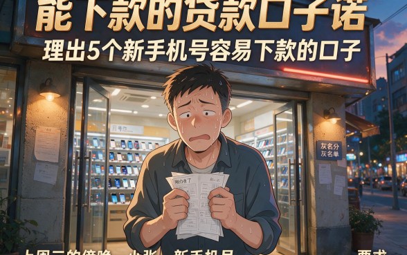 能下款的贷款口子诺,理出5个新手机号容易下款的口子