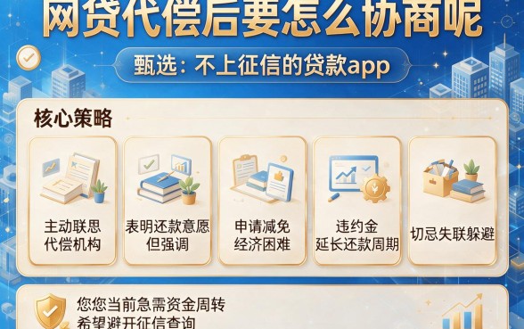 网贷代偿后要怎么协商呢，甄选五个不上征信的贷款app