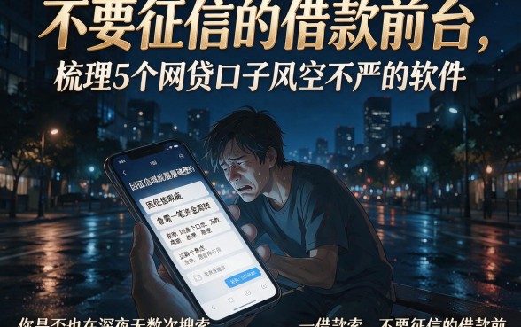 不要征信的借款前台,梳理5个网贷口子风控不严的软件