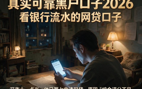 真实可靠黑户口子2026,整理五个看银行流水的网贷口子