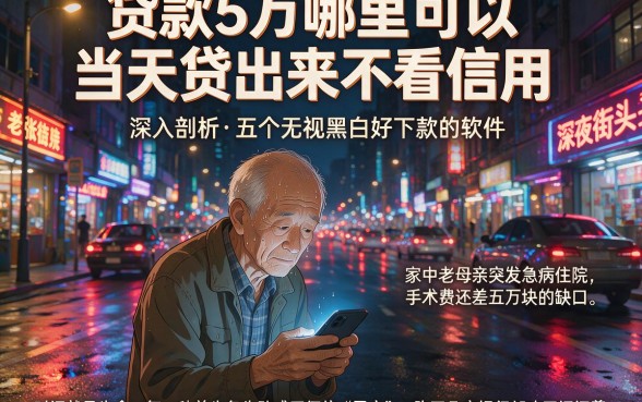 贷款5万哪里可以当天贷出来不看信用,深入剖析五个无视黑白好下款的软件