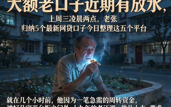 大额老口子近期有放水,归纳5个最新网贷口子今日整理这五个平台