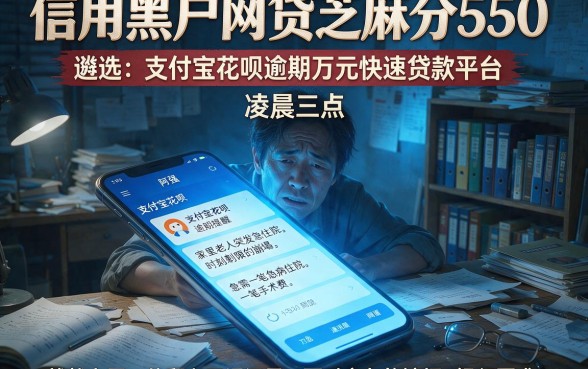 信用黑户网贷芝麻分550,遴选五个支付宝花呗逾期万元快速贷款平台