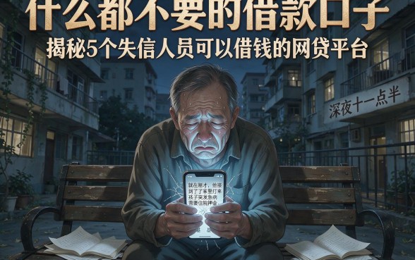 什么都不要的借款口子，揭秘5个失信人员可以借钱的网贷平台