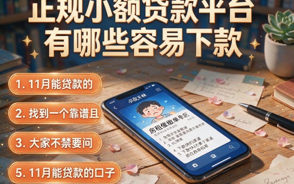 正规小额贷款平台有哪些容易下款,条列5个11月能贷款的口子