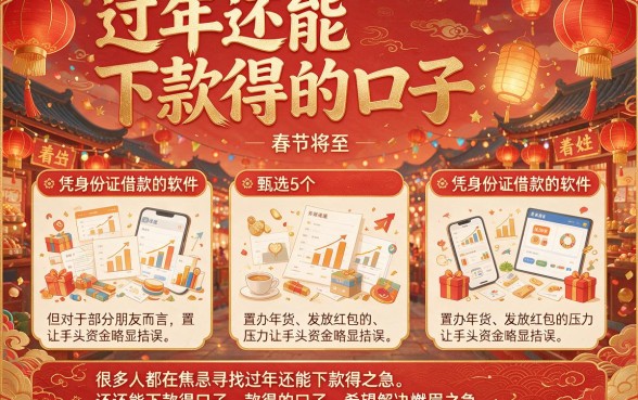 过年还能下款得的口子,甄选5个凭身份证借款的软件