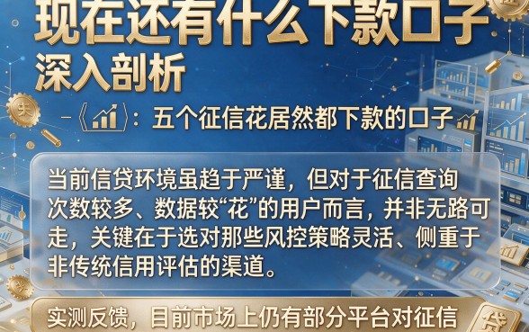 现在还有什么下款口子，深入剖析五个征信花居然都下款的口子