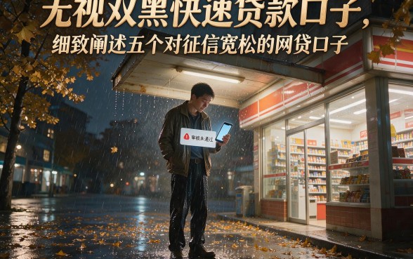 无视双黑快速贷款口子，细致阐述五个对征信宽松的网贷口子