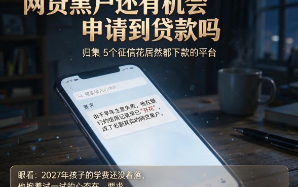 网贷黑户还有机会申请到贷款吗,归集5个征信花居然都下款的平台