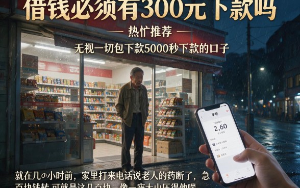 借钱必须有300元下款吗,热忱推荐五个无视一切包下款5000秒下款的口子