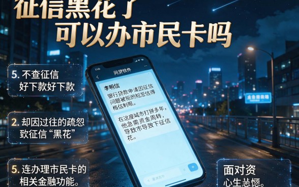 征信黑花了可以办市民卡吗，罗列5个不查征信好下款的网贷软件
