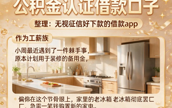 公积金认证借款口子,整理五个无视征信好下款的借款app