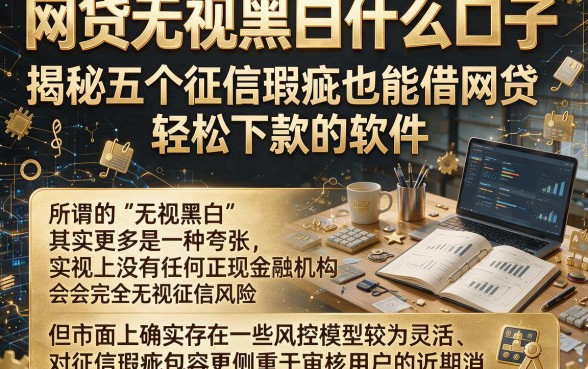 网贷无视黑白什么口子,揭秘五个征信瑕疵也能借网贷轻松下款的软件
