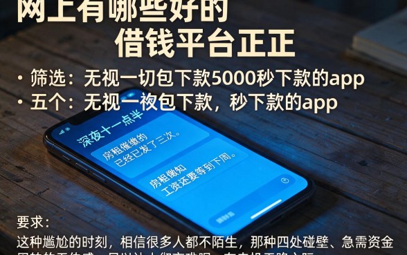 网上有哪些好的借钱平台正规，筛选五个无视一切包下款5000秒下款的app