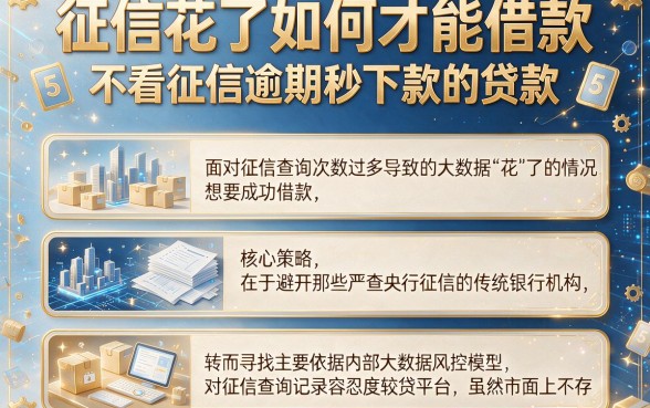 征信花了如何才能借款,理出5个不看征信逾期秒下款的贷款