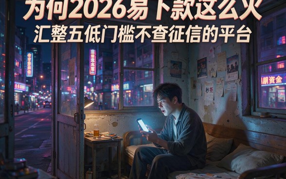 为何2026易下款这么火,汇整五个低门槛不查征信的平台