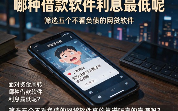 哪种借款软件利息最低呢,筛选五个不看负债的网贷软件