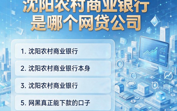 沈阳农村商业银行是哪个网贷公司,细致阐述5个网黑真正能下款的口子