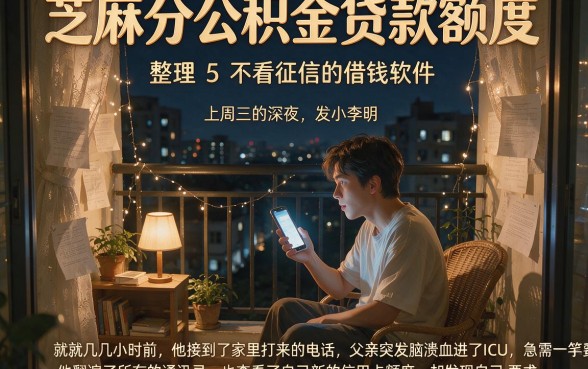 芝麻分公积金贷款额度,整理5个不看征信的借钱软件