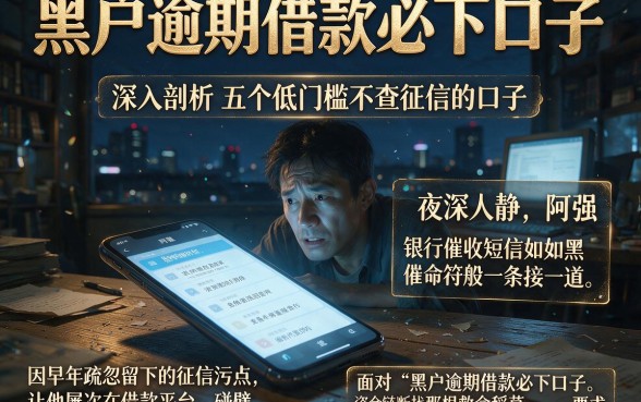 黑户逾期借款必下口子,深入剖析五个低门槛不查征信的口子