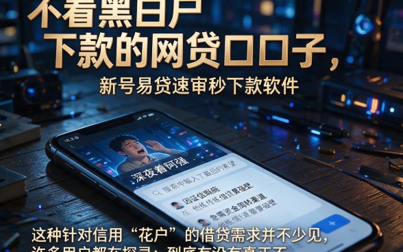 不看黑白户下款的网贷口子,概括五个新号易贷速审秒下款软件