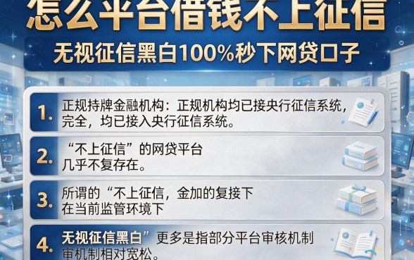 怎么平台借钱不上征信,详细阐述五个无视征信黑白100%秒下网贷口子