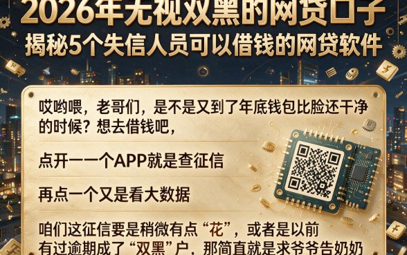 2026年无视双黑的网贷口子,揭秘5个失信人员可以借钱的网贷软件