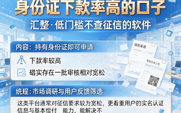 身份证下款率高的口子，汇整五个低门槛不查征信的软件