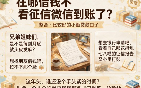 在哪借钱不看征信微信到账了，整合五个比较好的小额贷款口子