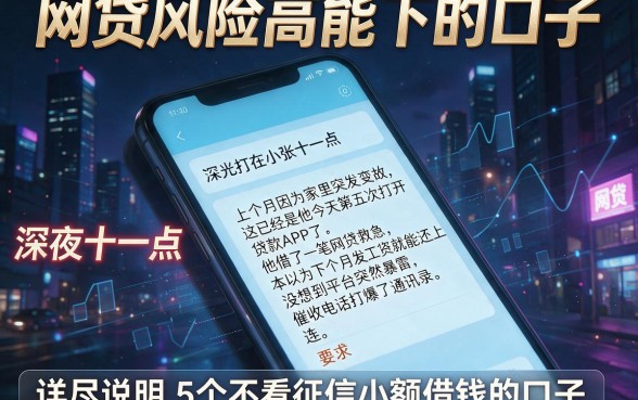 网贷风险高能下的口子,详尽说明5个不看征信小额借钱的口子