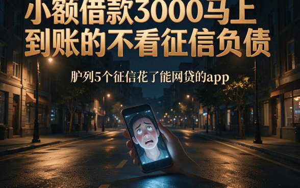 小额借款3000马上到账的不看征信负债,胪列5个征信花了能网贷的app