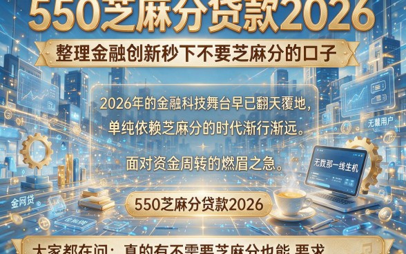 550芝麻分贷款2026,整理五个金融创新秒下不要芝麻分的口子