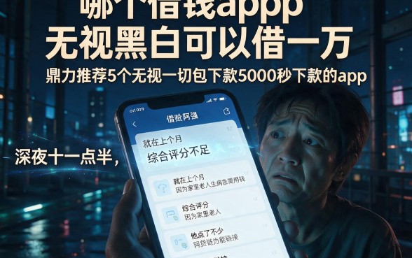 哪个借钱app无视黑白可以借一万,鼎力推荐5个无视一切包下款5000秒下款的app
