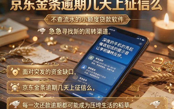 京东金条逾期几天上征信么,概览五个不查流水的小额度贷款软件