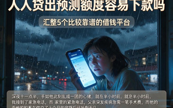 人人贷出预测额度容易下款吗，汇整5个比较靠谱的借钱平台