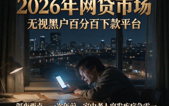2026年网贷市场，筛选5个无视黑户百分百下款平台