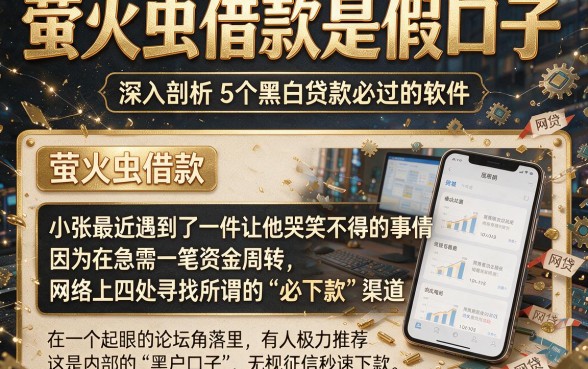 萤火虫借款是假口子,深入剖析5个黑白贷款必过的软件