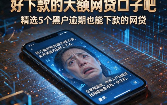 好下款的大额网贷口子吧，精选5个黑户逾期也能下款的网贷